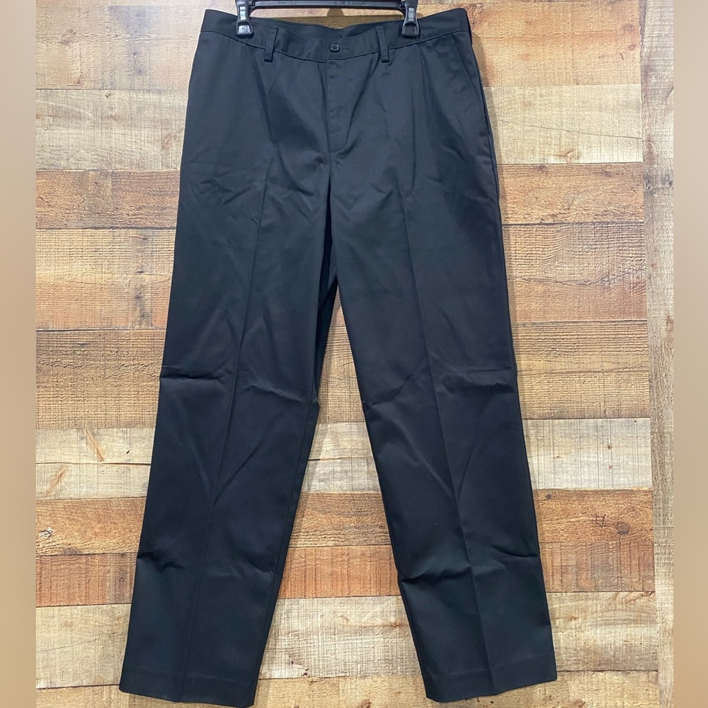 New With Tags Mens Red Kap Flat Front Casual Black Work Uniform Pants Size 24/32